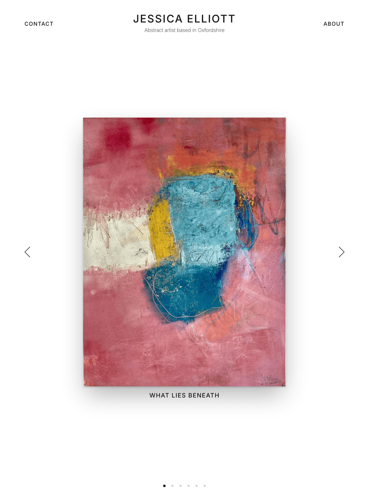 An artist site built with Stoodio